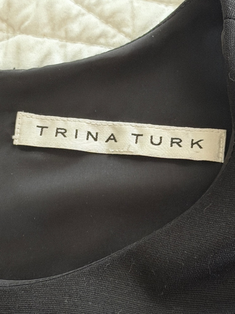 TRINA TURK Classic Black Sleeveless Belted A-Line Dress - Picture 4 of 8